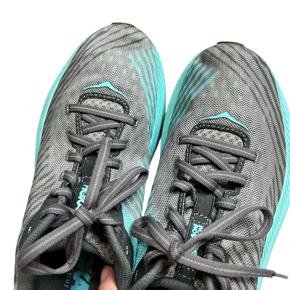 Hoka One Rincon 1102875 CGAS Charcoal Gray Aqua Sky Running Shoes Womens Size 10 - Picture 7 of 12